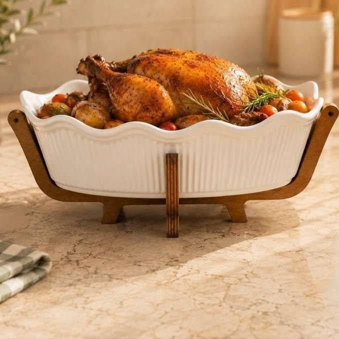 کاسه بیضی میوه خوری زیر چوبی 79 203055