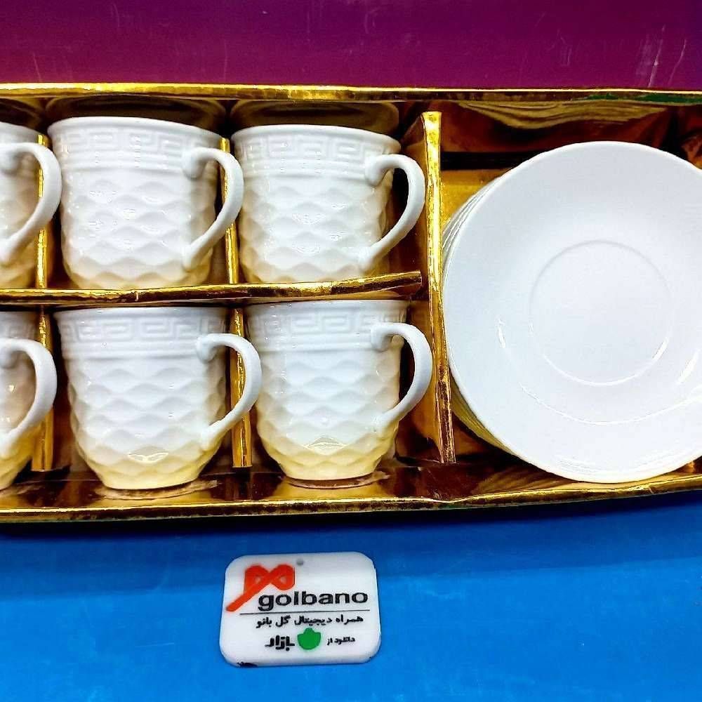 فنجان نعلبکی چینی قهوه خوری JA635 201991