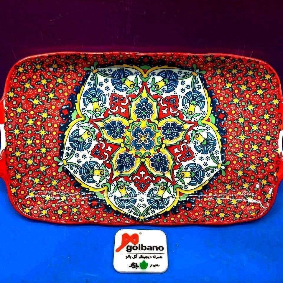 دیس پذیرایی قرمز مستطیل مراکشی وارداتی 201931