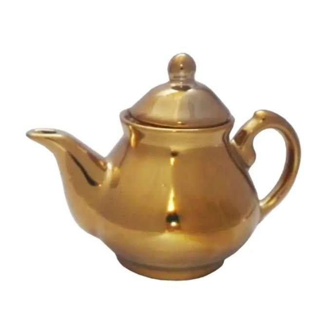 قوری چینی طلایی طرح ساغر 202064