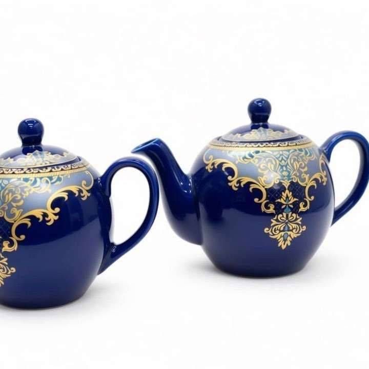 قوری گرد شیدا سرمه ای کوچک 202095